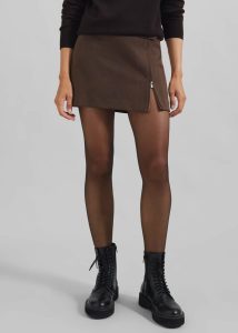 Brown The Frankie Shop Polly Faux Suede Mini Skirt - Brown Women Bottoms - Image 5