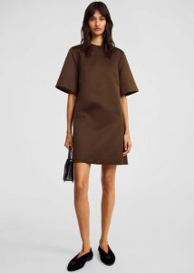 Brown The Frankie Shop Women By Malene Birger Harperz Dress - Dark Mahogany Dresses - Image 2