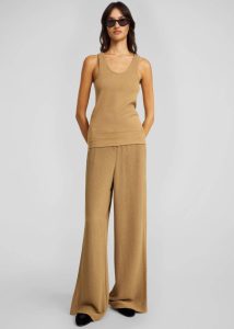 Brown The Frankie Shop Women Tops By Malene Birger Anisa Tank Top - Light Brown - Image 2