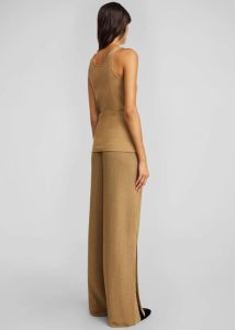 Brown The Frankie Shop Women Tops By Malene Birger Anisa Tank Top - Light Brown - Image 4