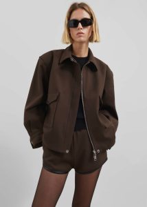 Brown Women Neri Cropped Jacket - Brown The Frankie Shop Outerwear - Image 4