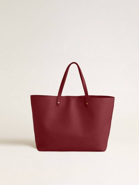 Burgundy Pasadena Bag In Smooth Leather With Gold Logo Golden Goose Women Burgundy Shoulder Bags - Image 3