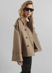 By Malene Birger Alisandra Trench Jacket - Fosil Beige Women The Frankie Shop Outerwear