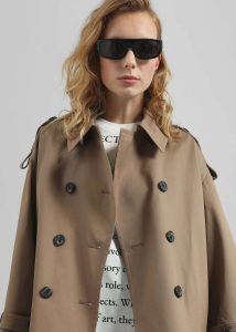 By Malene Birger Alisandra Trench Jacket - Fosil Beige Women The Frankie Shop Outerwear - Image 4