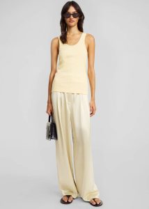 By Malene Birger Anisa Tank Top - Sea Mist The Frankie Shop Women Beige Tops - Image 2