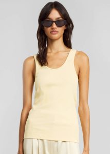 By Malene Birger Anisa Tank Top - Sea Mist The Frankie Shop Women Beige Tops