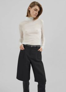 Cairo Bermuda Shorts - Black Women Black The Frankie Shop Bottoms - Image 4