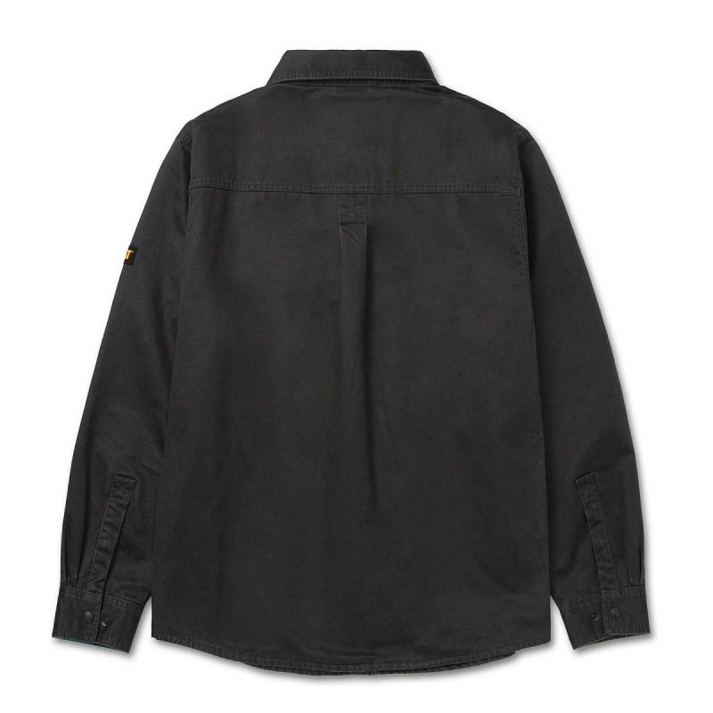 Cat Black Men Tops & Outerwear Men's Waxed Cotton Shirt Jacket - Image 3