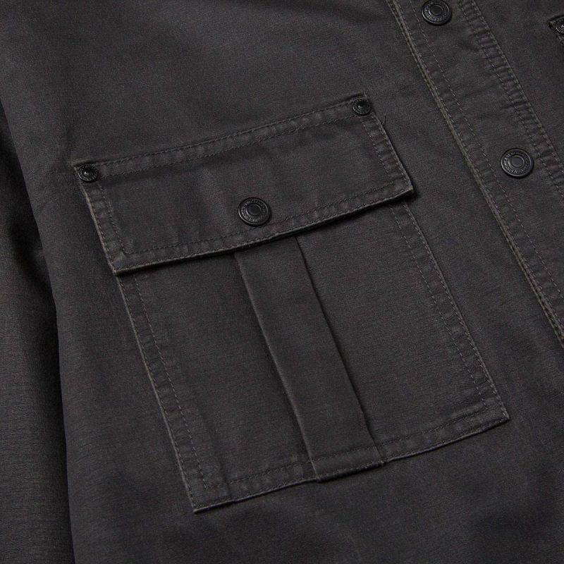 Cat Black Men Tops & Outerwear Men's Waxed Cotton Shirt Jacket - Image 5