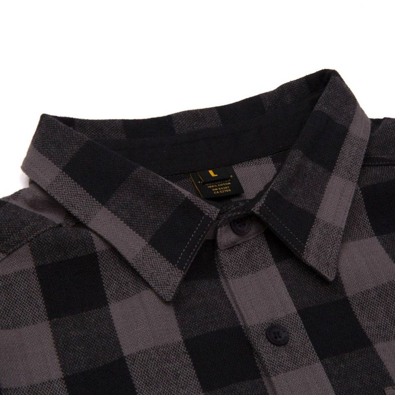 Cat Black Women Women's Buffalo Check Heavyweight Shirt Tops & Outerwear - Image 3