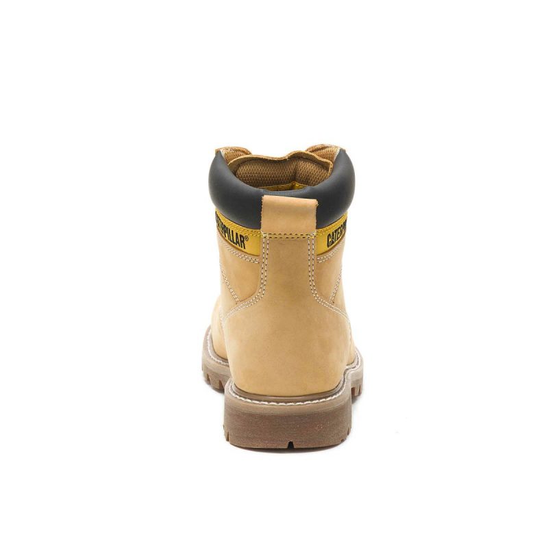 Cat Boots Honey Nubuck Men's Second Shift Steel Toe Work Boot Men - Image 5