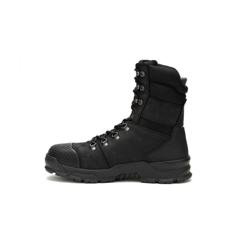 Cat Boots Men Men's Accomplice X 8" Waterproof Steel Toe Work Boot Black - Image 4