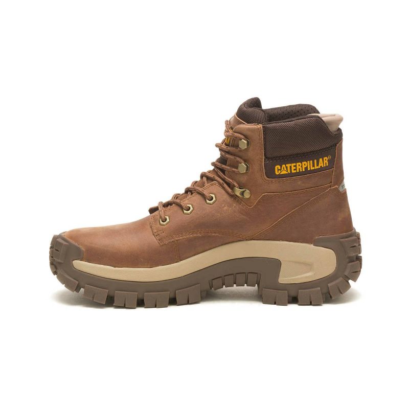 Cat Boots Men's Invader Hi Steel Toe Work Boot Men Mushroom - Image 4
