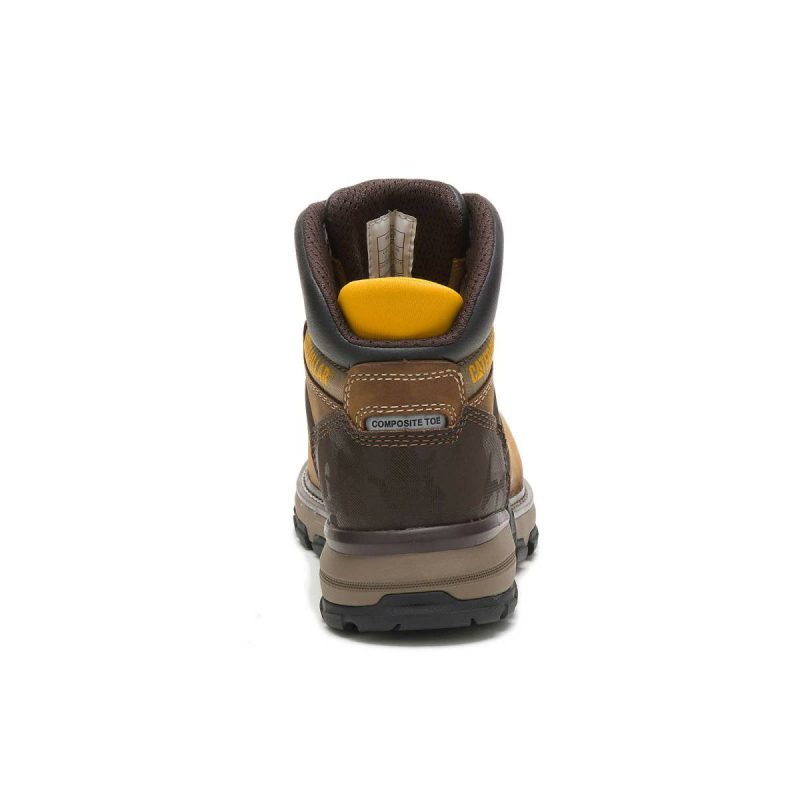 Cat Dark Beige Men Boots Men's Excavator Superlite Waterproof Carbon Composite Toe Work Boot - Image 5