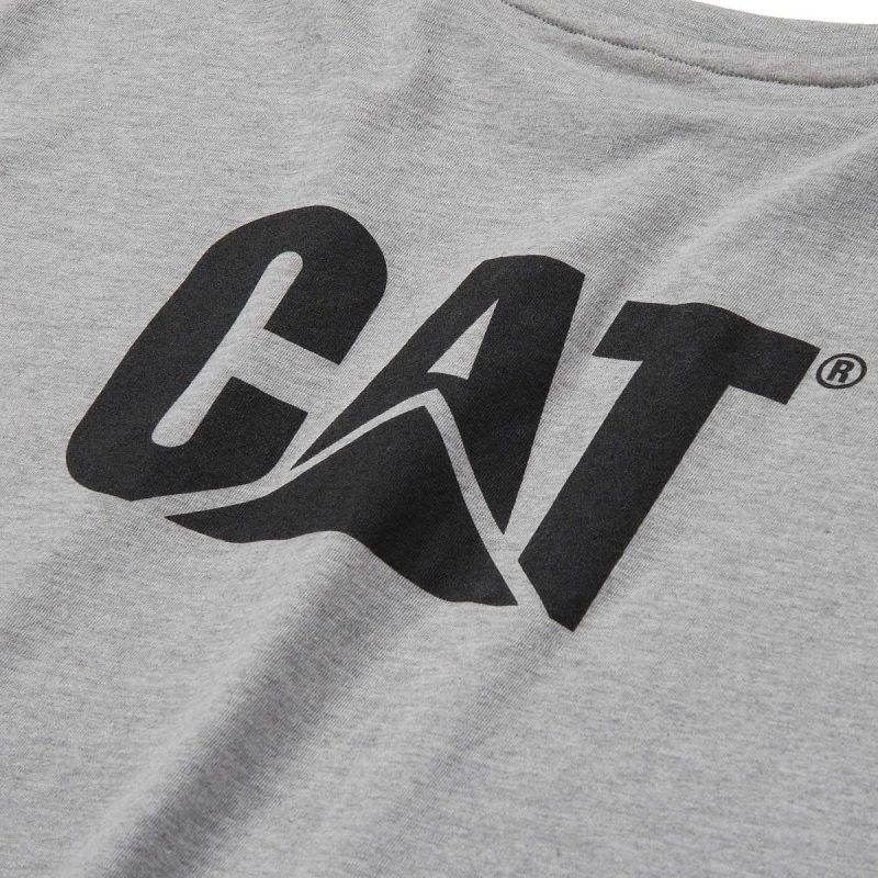 Cat Heather Grey Tops & Outerwear Men Men's Trademark Sleeveless Pocket Tee - Image 5