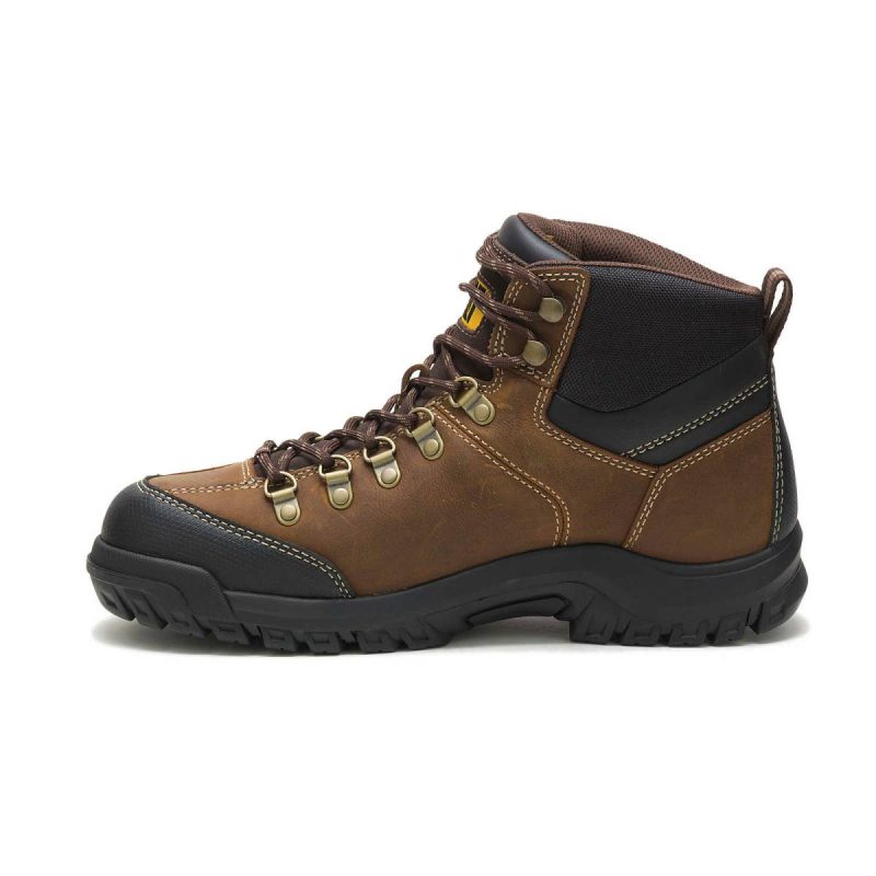 Cat Men Boots Men's Threshold Waterproof Work Boot Real Brown - Image 4