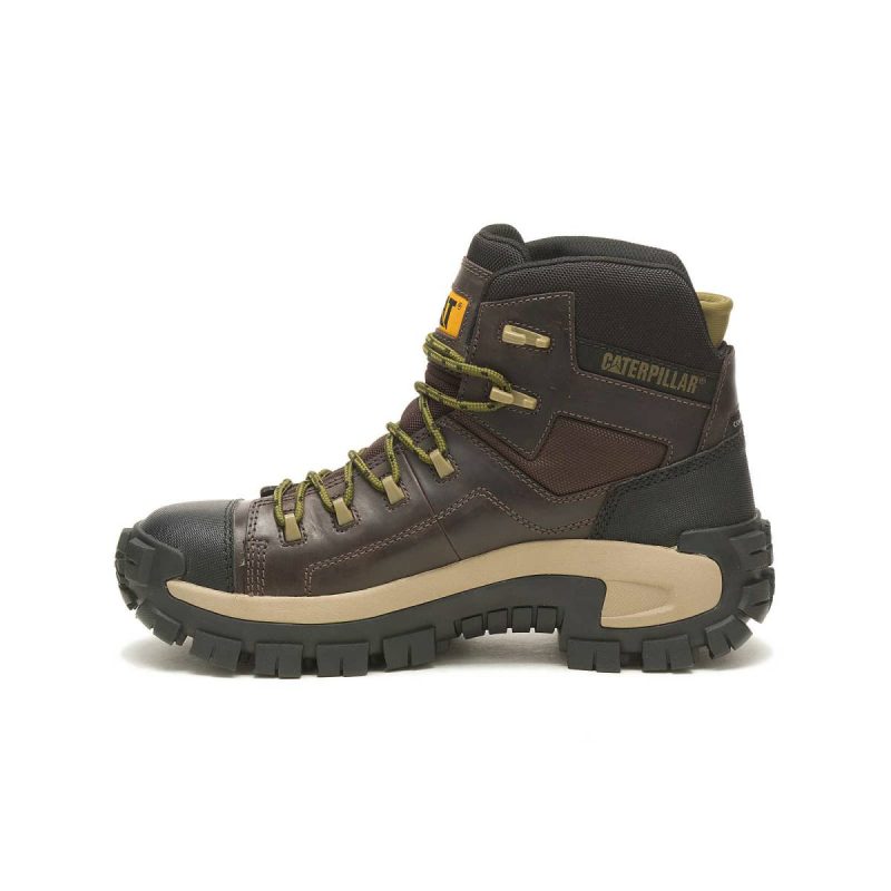 Cat Men Men's Invader Hiker Waterproof Composite Toe Work Boot Coffee Bean Boots - Image 5