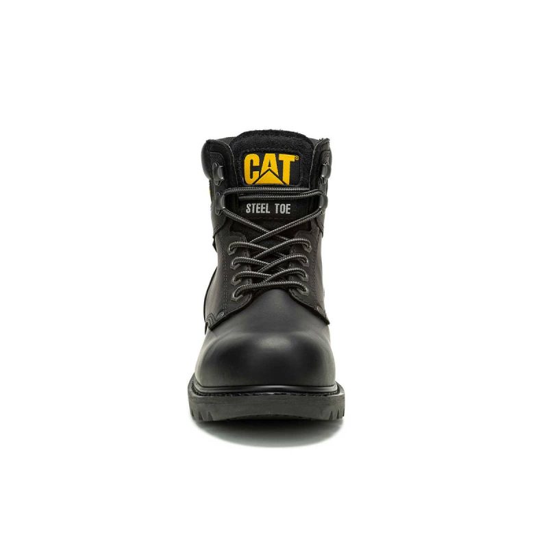 Cat Men Men's Second Shift Waterproof Steel Toe Work Boot Black Boots - Image 4