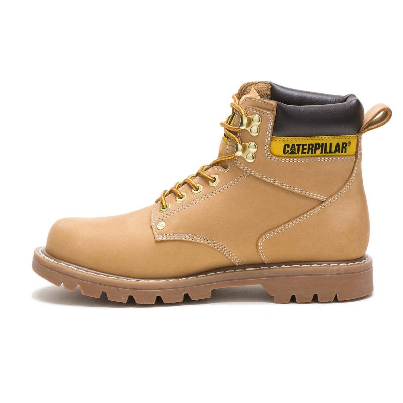 Cat Men Men's Second Shift Work Boot Honey Boots - Image 4