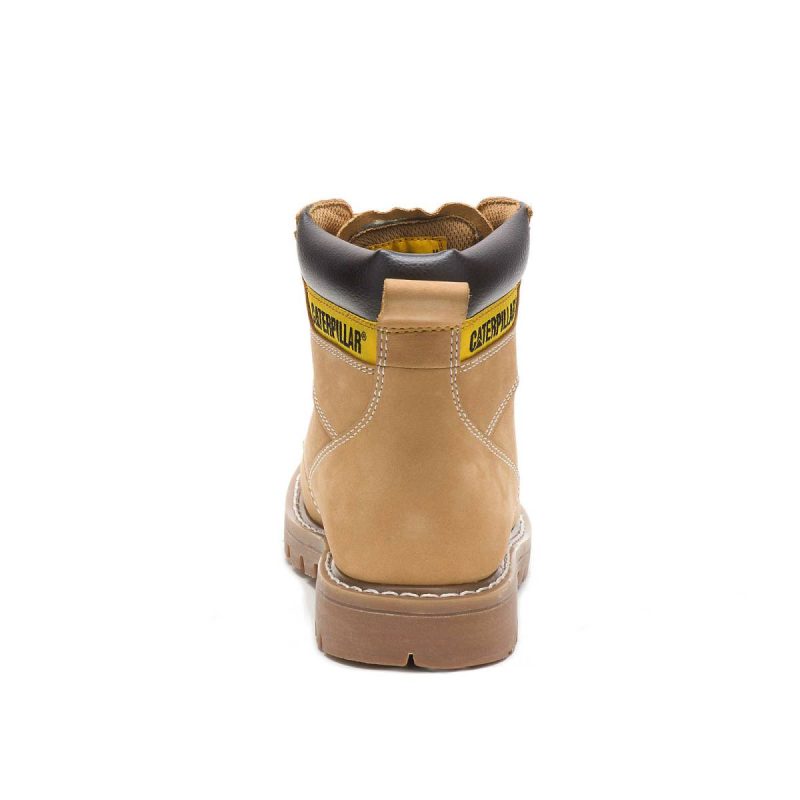 Cat Men Men's Second Shift Work Boot Honey Boots - Image 5
