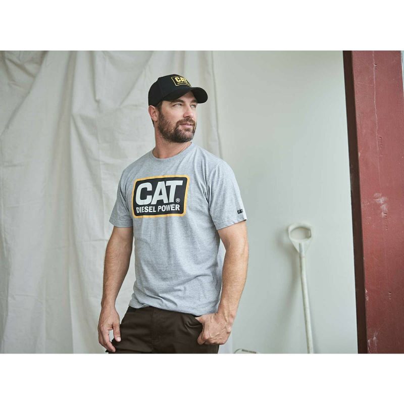 Cat Men's Diesel Power Tee Men Tops & Outerwear Black/Yellow - Image 3