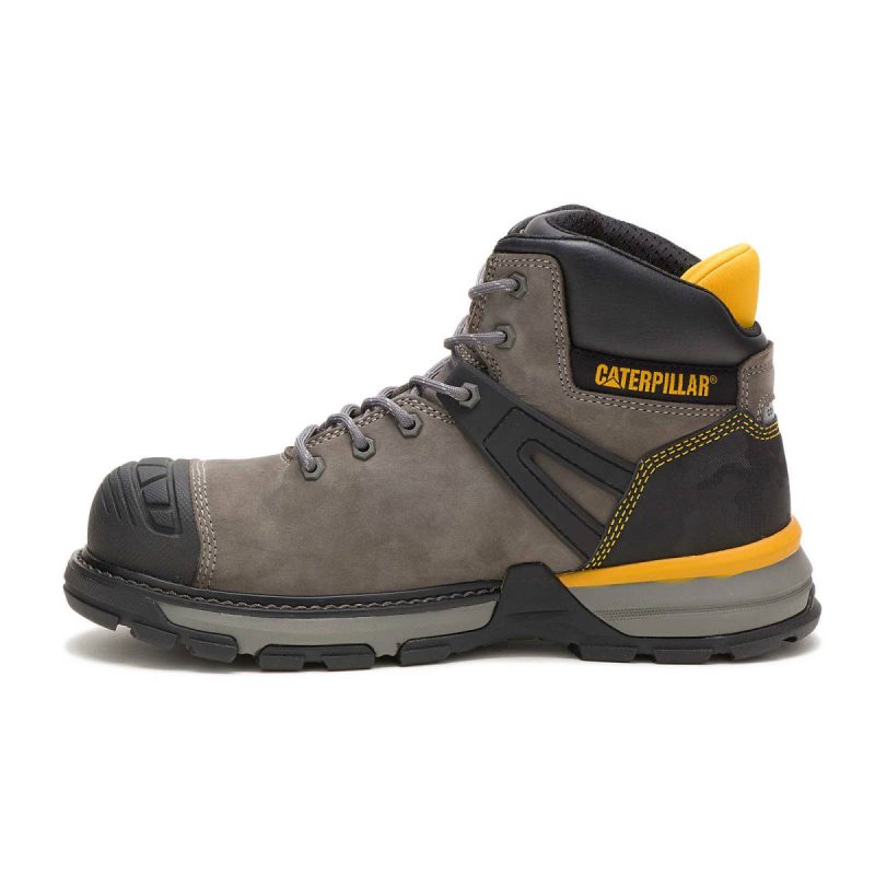 Cat Men's Excavator Superlite Waterproof Carbon Composite Toe Work Boot Pewter Men Boots - Image 4