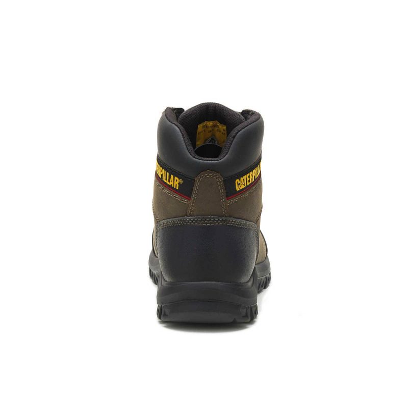 Cat Men's Outline Steel Toe Work Boot Boots Men Dark Gull Grey - Image 4