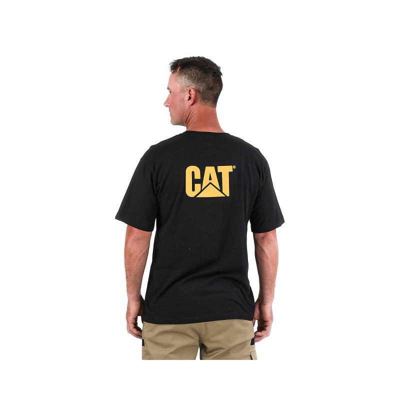 Cat Men's Trademark Pocket Tee Tops & Outerwear Dark Heather Grey Men - Image 4