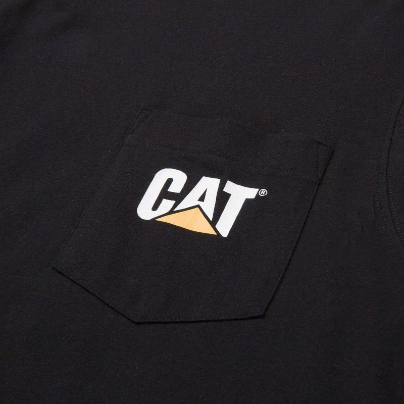 Cat Tops & Outerwear Men Men's Trademark Sleeveless Pocket Tee Black - Image 3