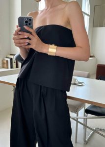 Catalina Tube Top - Black The Frankie Shop Tops Women Black