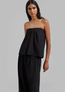 Catalina Tube Top - Black The Frankie Shop Tops Women Black - Image 4