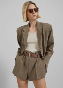 Chappell Belted Shorts - Brown Bottoms The Frankie Shop Brown Women - Image 4