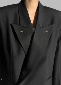 Cheyenne Padded Blazer - Black Women Black Outerwear The Frankie Shop - Image 3