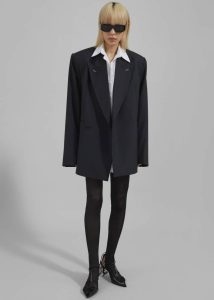 Cheyenne Padded Blazer - Black Women Black Outerwear The Frankie Shop - Image 4