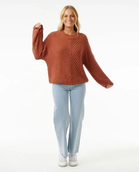 Classic Surf Knit Crew Rip Curl Women Sweaters - Image 4