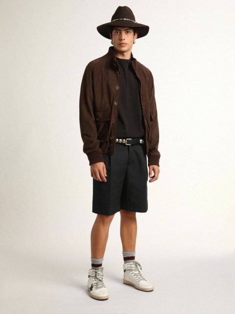 Coats & Jackets Golden Goose Dark Brown Men Golden Collection Flight Jacket In Dark Brown Suede - Image 3