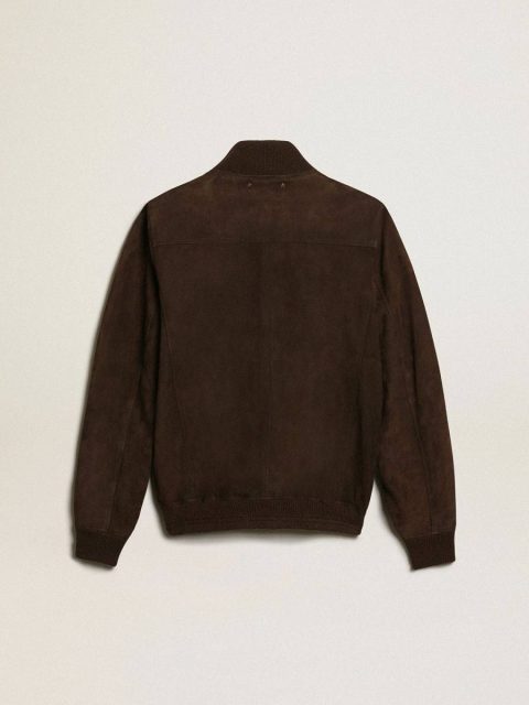 Coats & Jackets Golden Goose Dark Brown Men Golden Collection Flight Jacket In Dark Brown Suede - Image 5