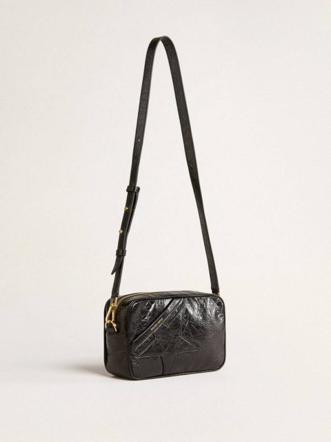 Crossbody Bags Black Golden Goose Women Star Bag In Glossy Black Leather With Tone-On-Tone Star - Image 4