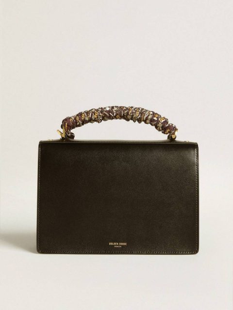 Crossbody Bags Black Venezia Bag In Black Boarded Leather With Multicolored Scarf Golden Goose Women - Image 3