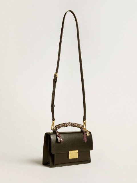 Crossbody Bags Golden Goose Black Venezia Bag In Black Boarded Leather With Scarf And Double Charm Women - Image 2