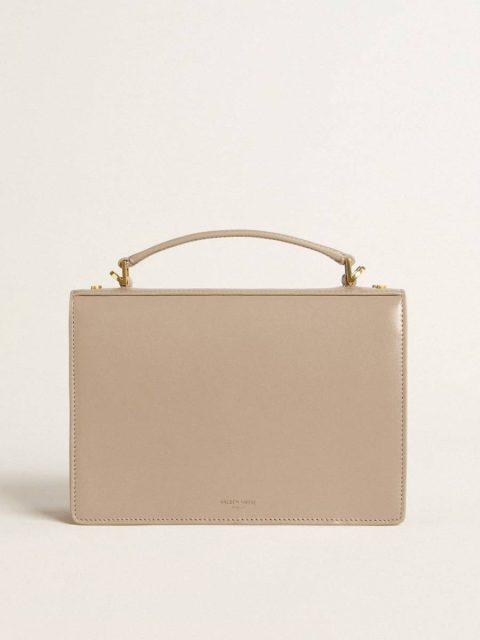 Crossbody Bags Golden Goose Women Venezia Bag In Beige Boarded Leather With Gold Details Beige - Image 4