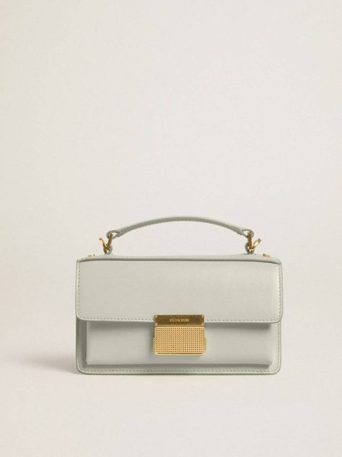 Crossbody Bags Mineral Gray Small Venezia Bag In Mineral-Gray Boarded Leather With Gold Details Women Golden Goose