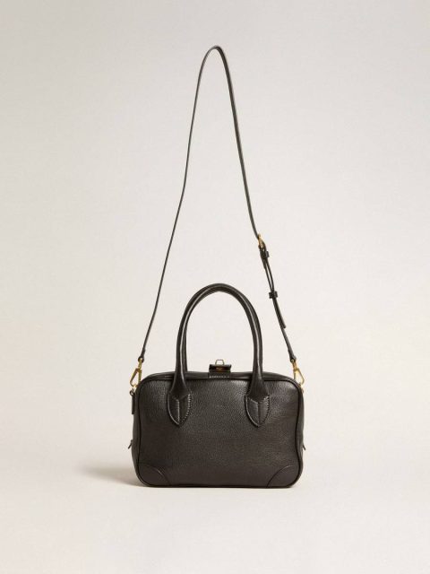Crossbody Bags Women Black Vita Bag In Black Sheepskin Leather With Gold Details Golden Goose - Image 5