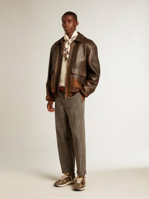 Dad-Star Men Men’s Dad-Star In Suede And Mesh With Black Leather Star And Heel Tab Golden Goose - Image 3