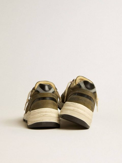 Dad-Star Men Men’s Dad-Star In Suede And Mesh With Black Leather Star And Heel Tab Golden Goose - Image 5