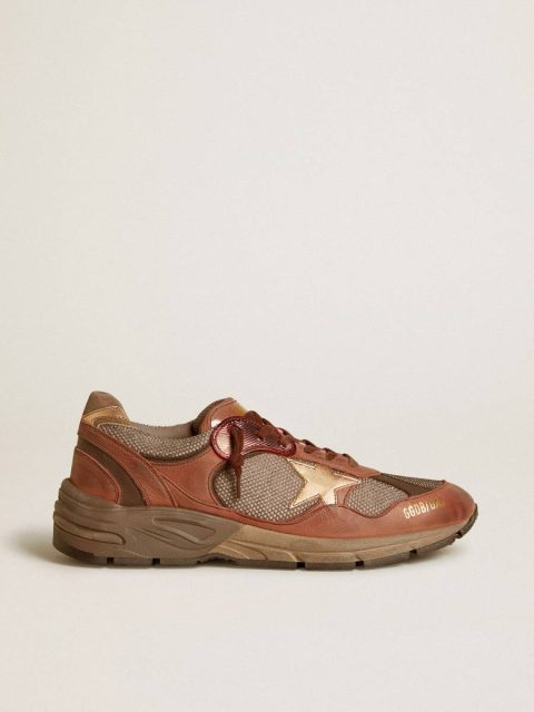 Dad-Star Men's Dad-Star In Nubuck With Gold Leather Star And Suede Heel Tab Golden Goose Men