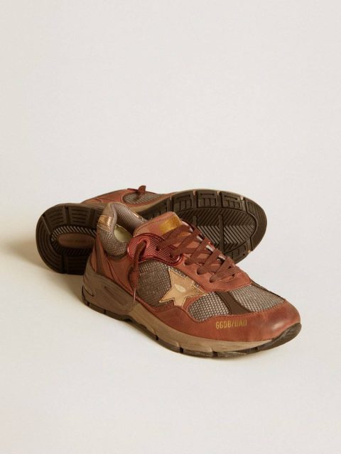 Dad-Star Women's Dad-Star In Nubuck With Gold Leather Star And Suede Heel Tab Women Golden Goose - Image 4