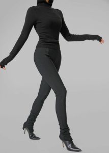 Danae Hooded Knit Top - Black Knitwear Women The Frankie Shop Black - Image 5