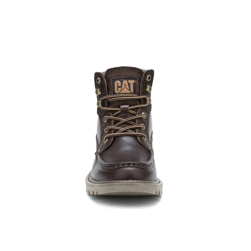 Dark Brown Boots Men Men's Colorado Moc Toe Boot Cat - Image 3