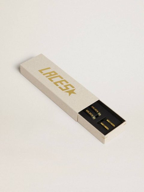 Dark Green Cotton Laces With Contrasting Gold-Colored Logo Dark Green Laces Golden Goose Women